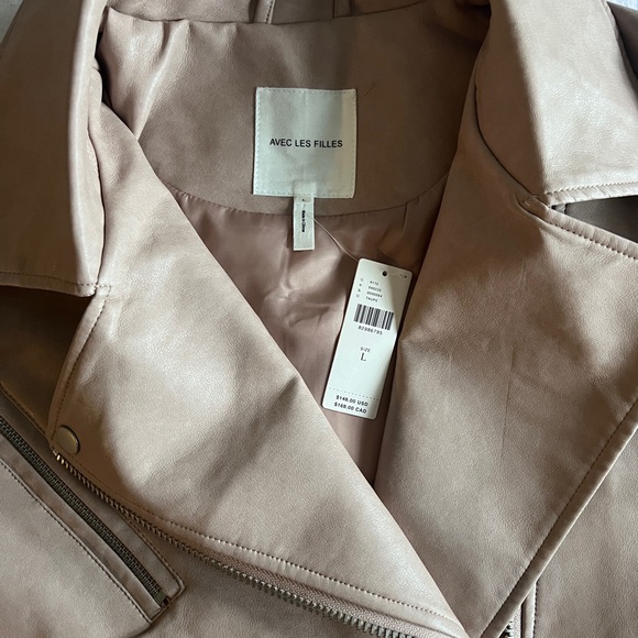 Avec Les Filles Faux Leather Moto Jacket - Picture 9 of 10